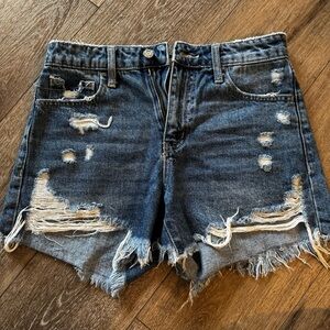 VERVET LA Distressed Denim Shorts Raw Hem Festival Summer Spring Break S